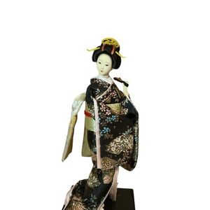 Elegant Japanese Geisha Kimono Doll